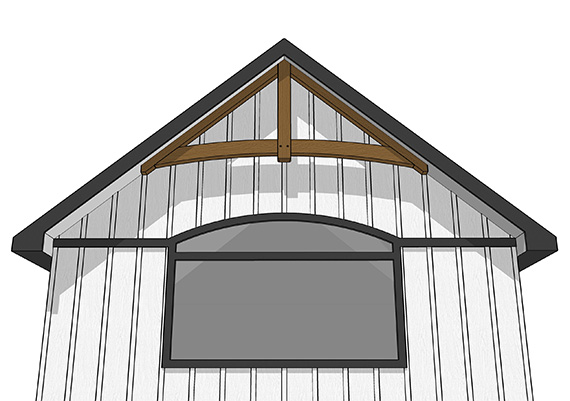Meridian timber gable truss design for custom residential projects